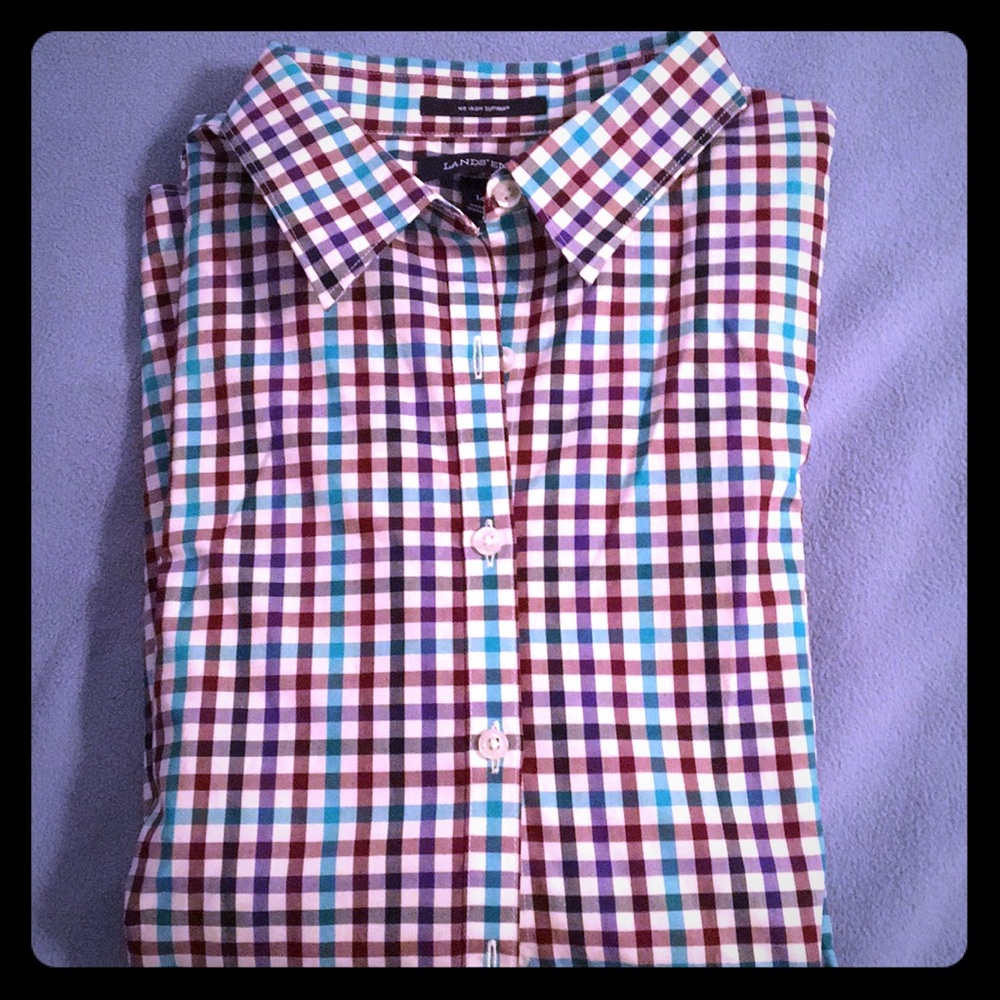 Lands’ End No-Iron Long Sleeve Button Down